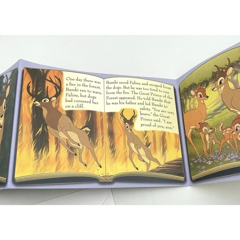 Disney Bambi Thumper Pop-Up Fold Out Story Greeting Card 2007 New Seasons 5‎ X 7